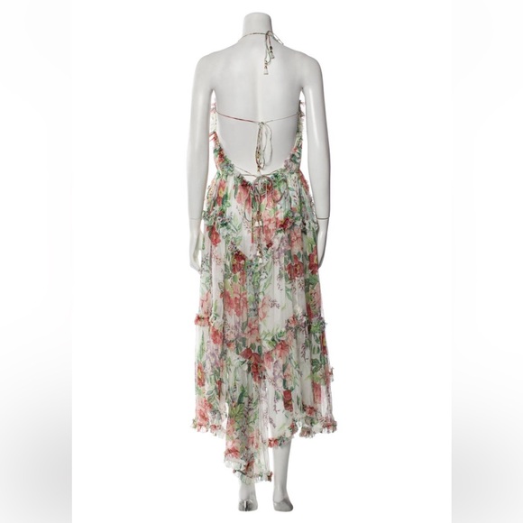 Zimmermann Silk Midi Neutral Halter Sun Dress, Like New 0 - Picture 2 of 7